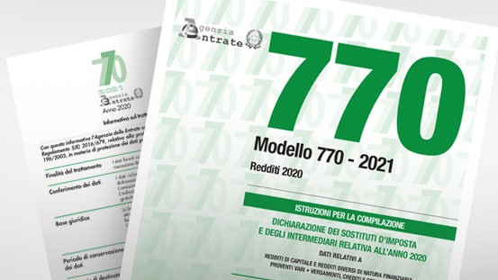 Imposte dirette – Modello 770/2021 – Dichiarazione dei sostituti d’imposta 2020