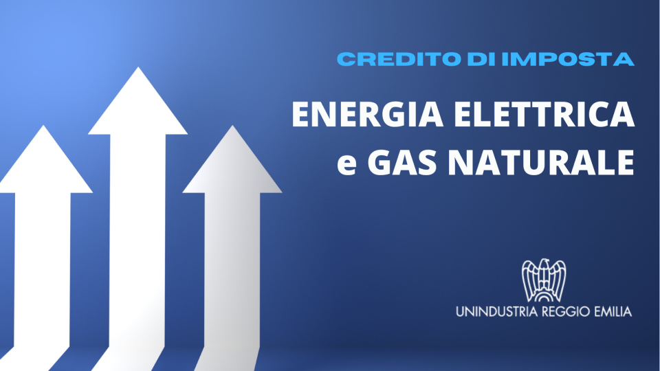 Energia elettrica e gas naturale - Credito di imposta per “caro energia”