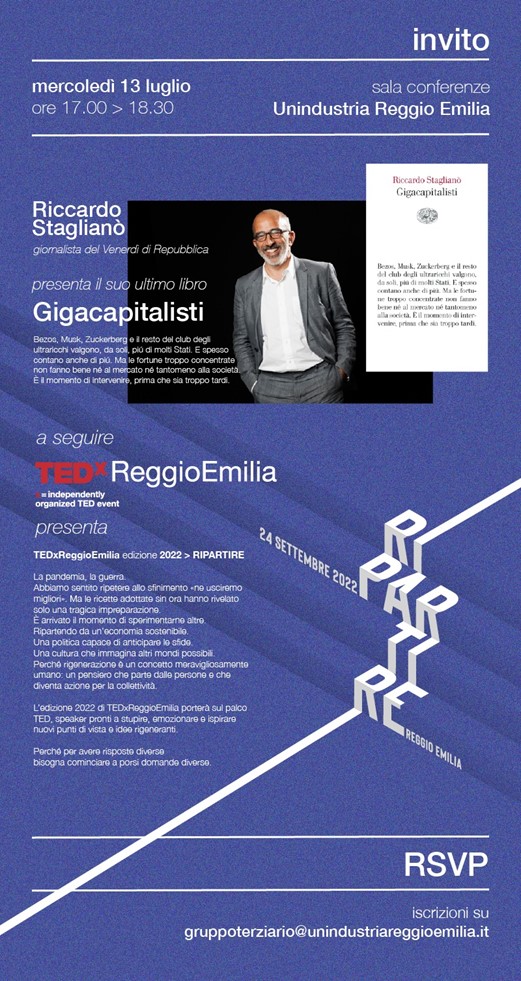 L'autore presenta il libro: Gigacapitalisti, di Riccardo Staglianò