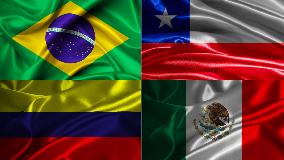 LATAM: Brasile, Messico, Colombia e Cile