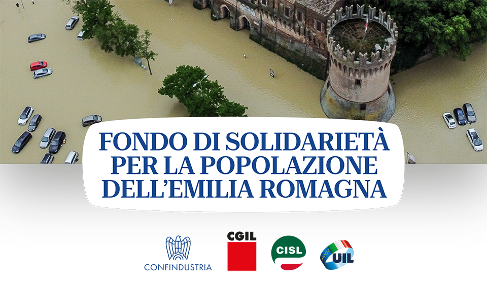 Fondo di solidarietà per l'Emilia Romagna - Accordo Confindustria, CGIL, CISL, UIL