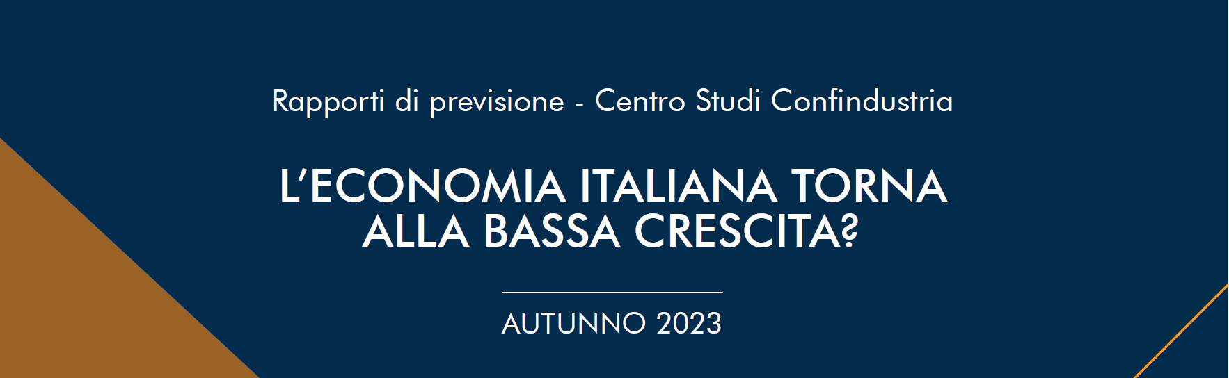 Rapporto di previsione del CSC: L’economia italiana torna alla bassa crescita